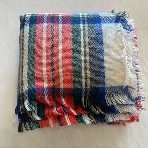 Old Navy Plaid blanket Fringe Scarf